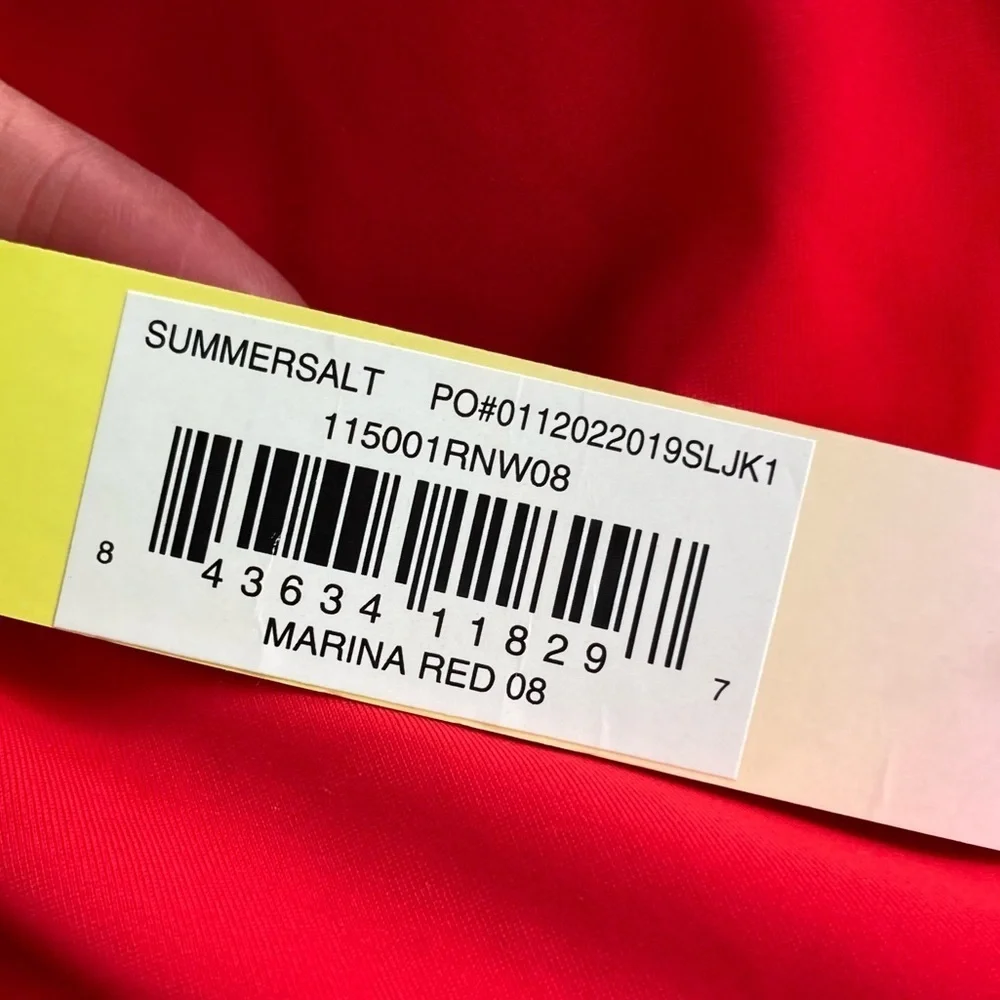Summersalt the Marina red pink white one piece bathing swimsuit suit nwt S